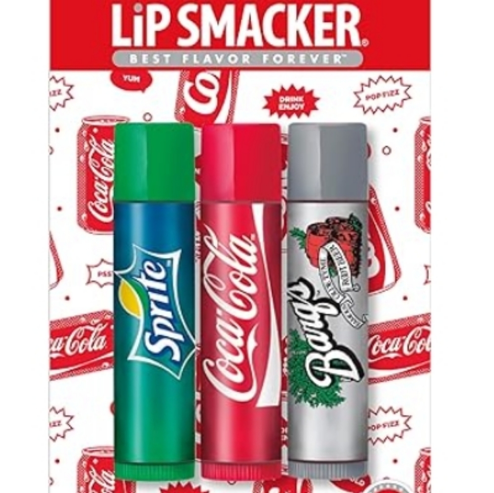 Lip Smacker Coca-Cola Flavored Lip Balm Sprite, Coke, Barq's Root Beer